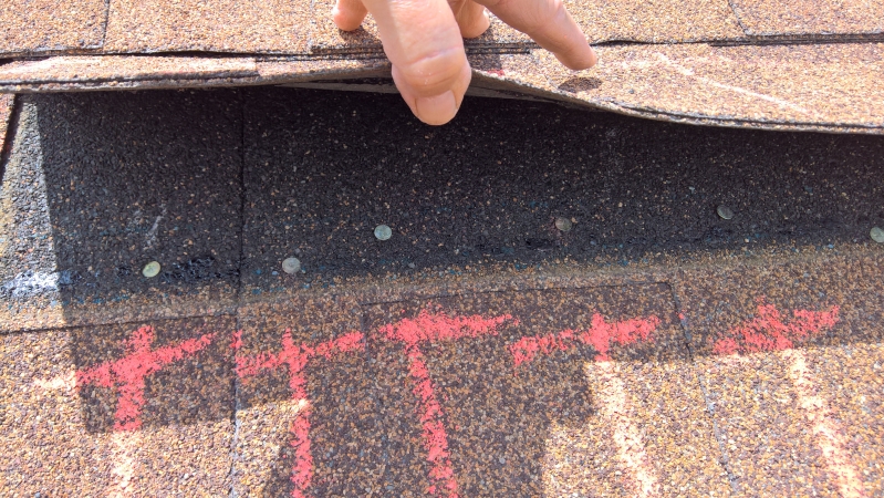 FSN Field Laminated Asphalt Shingle Nails miss placed nail pattern-placed too high-over driven-andor driven crooked